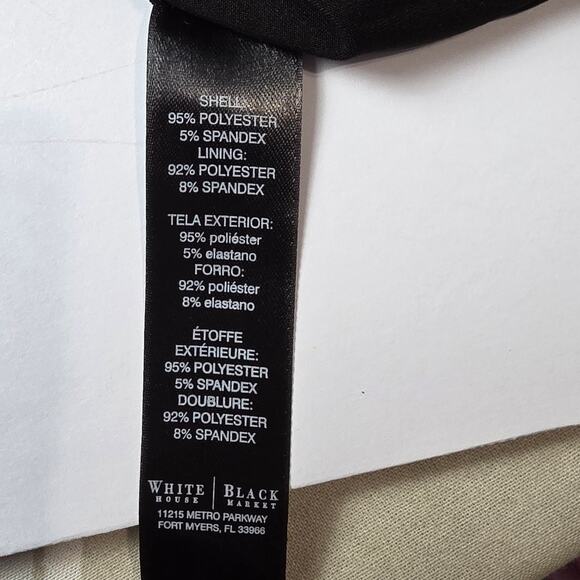 White House Black Market Dress Women S Black White Geometric Print Retro Casual - Picture 12 of 12